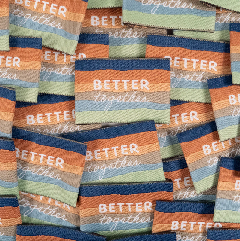 Étiquettes tissées "Better Together" x 5