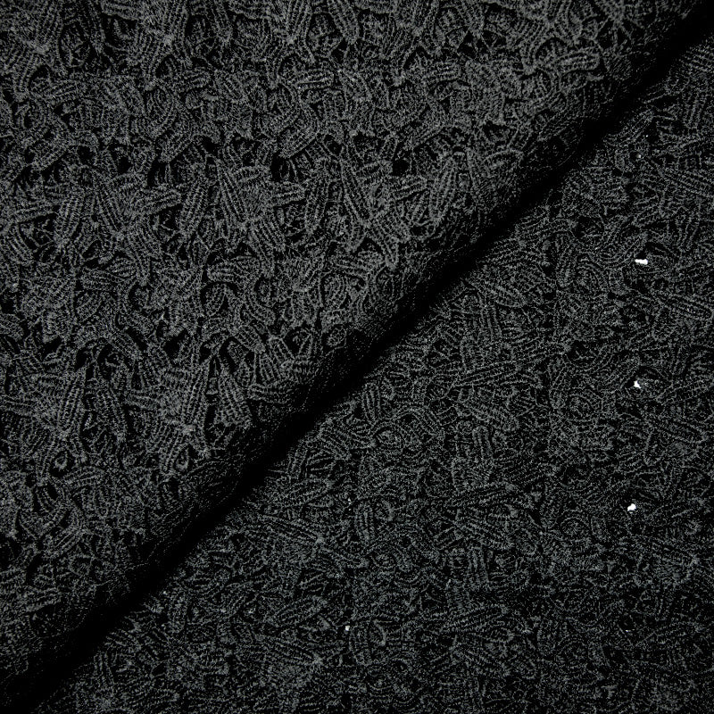 Guipure dentelle lucie fleurie noire