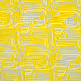 Viscose imprimée labyrinthe jaune