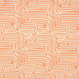 Viscose imprimée labyrinthe orange