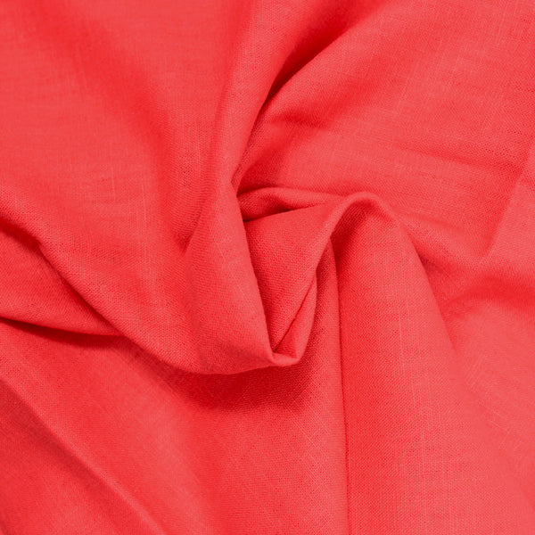 100% Red Linen Coquelicot