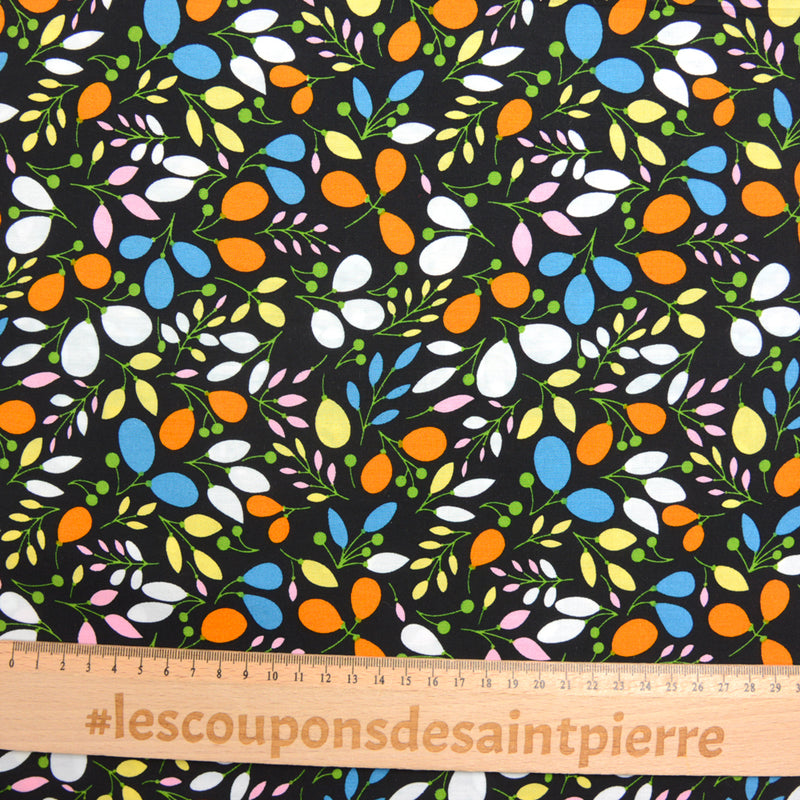 Viscose imprimée Eva orange