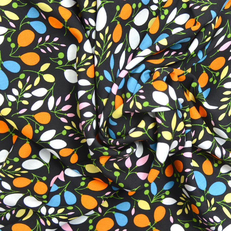 Viscose imprimée Eva orange