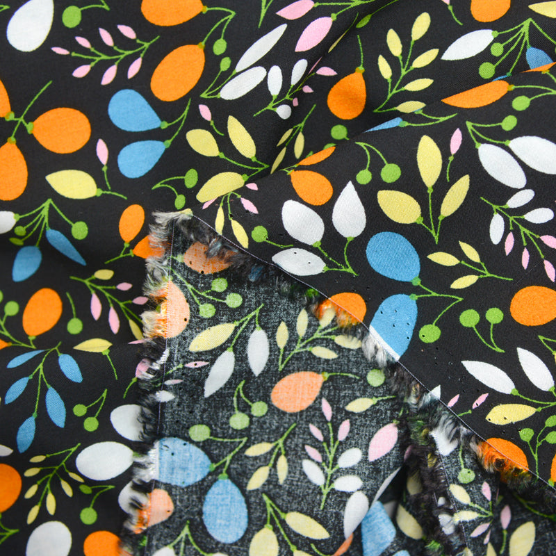 Viscose imprimée Eva orange