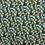 Viscose imprimée Valentine bleu fond noir