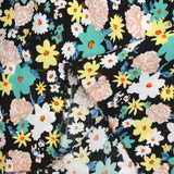 Printed viscose Lina Green Black Background