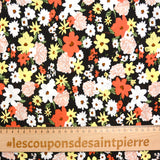 Printed viscose Lina Orange black background