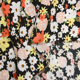 Printed viscose Lina Orange black background
