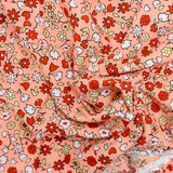 Viscose imprimée Lucie fond saumon