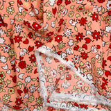 Viscose imprimée Lucie fond saumon