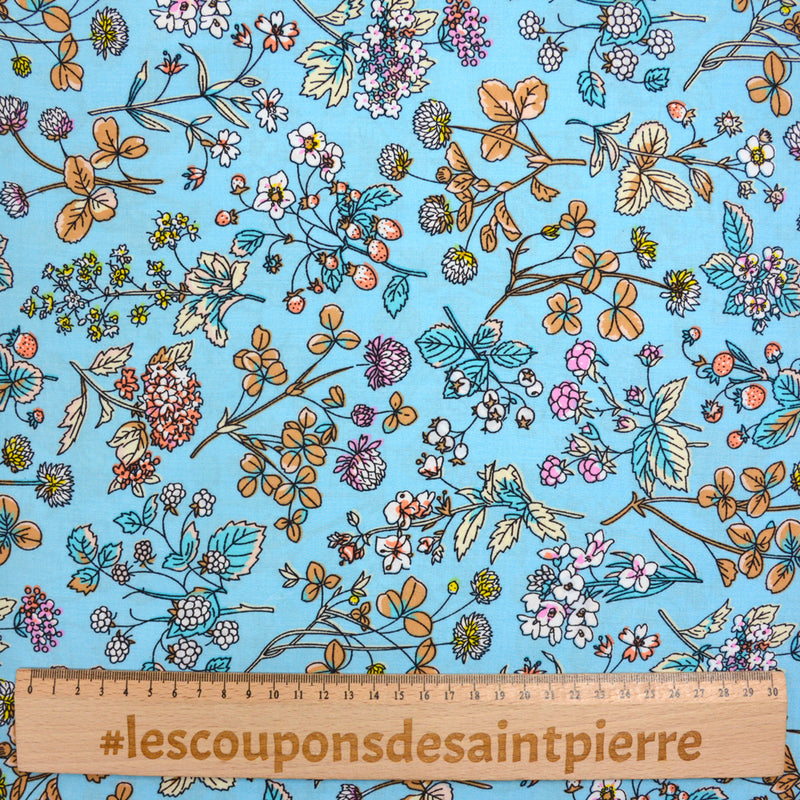 Viscose impreso Elena Blue Fondo
