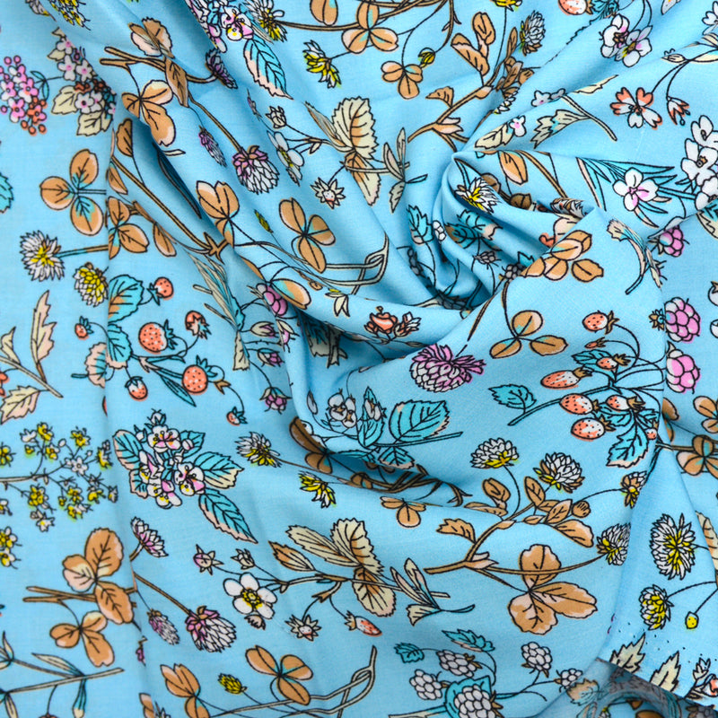 Viscose impreso Elena Blue Fondo