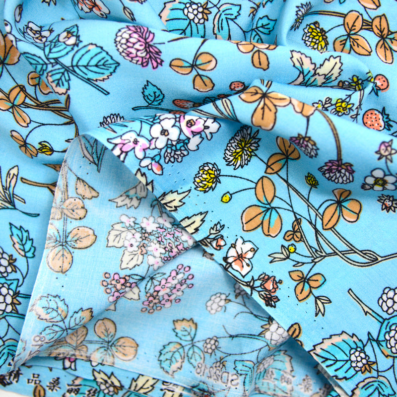 Viscose impreso Elena Blue Fondo
