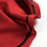 Tissu tailleur bambou rouge foncé