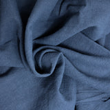 100% Navy blue washed linen