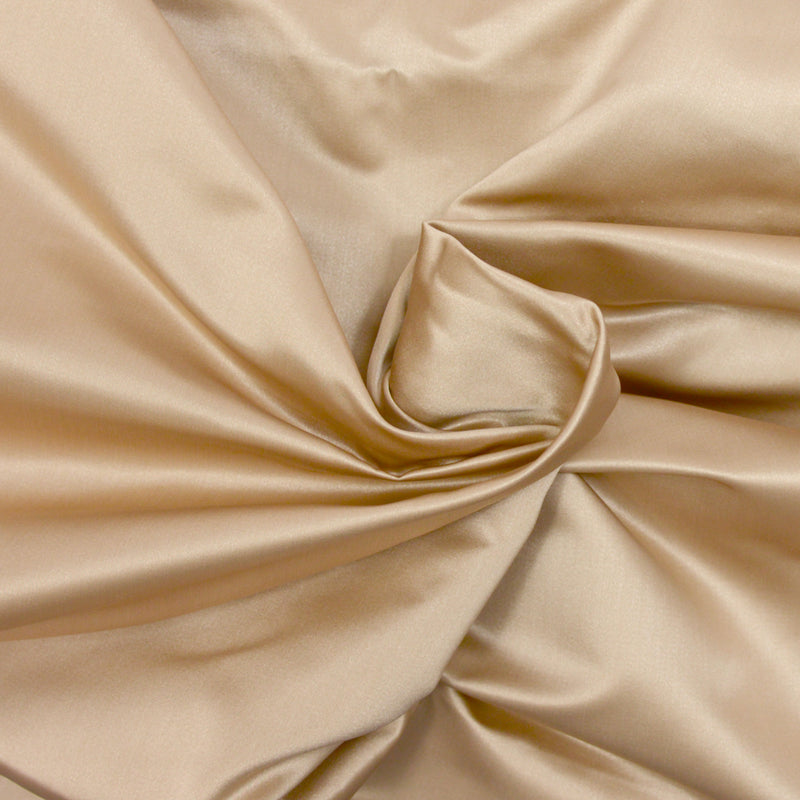 Satin duchesse polyester camel