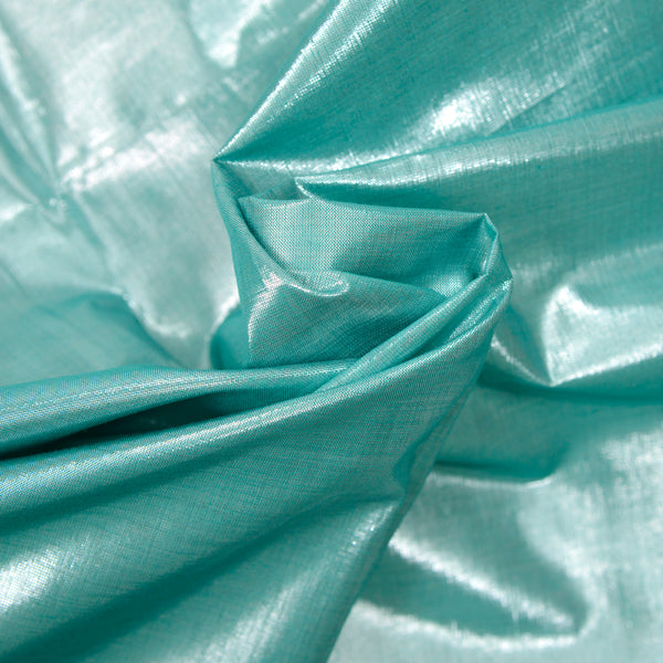 Water green lamé polyester