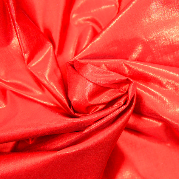 Red lamé polyester