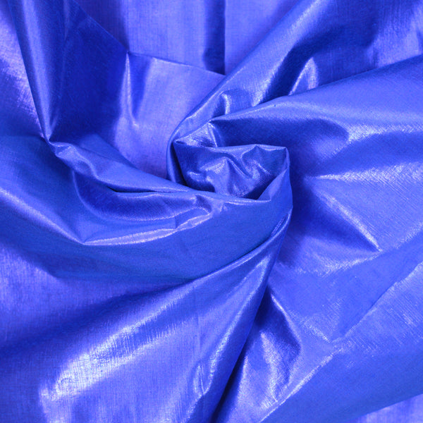 Polyester lamé bleu