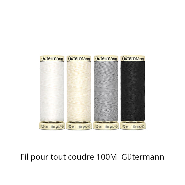 Alambre para coser 100m - Tonos negros/blancos/grises - Gütermann