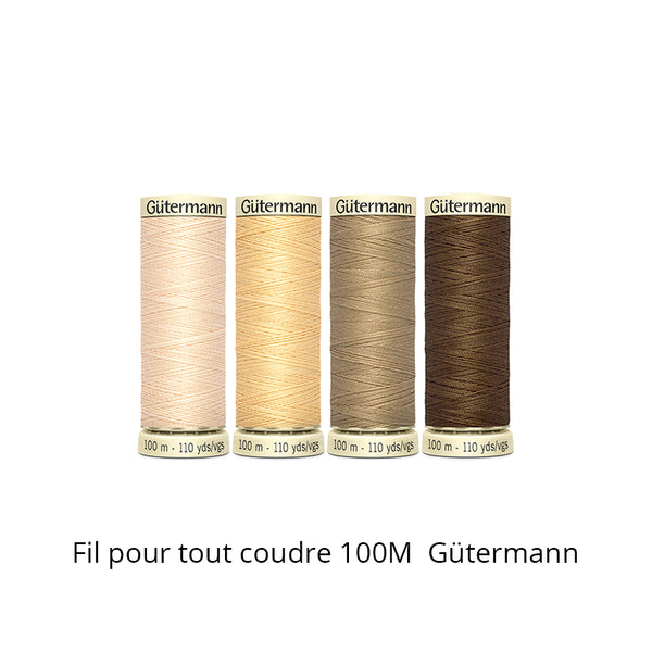 Wire for sewing 100m - Beige/Brun color - Gütermann