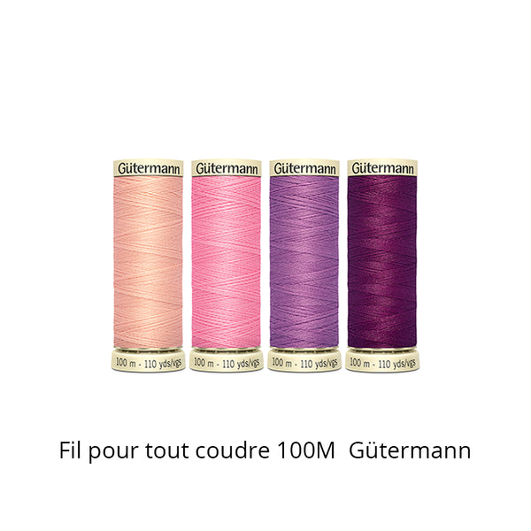 Wire for sewing everything 100m - pink/purple tones - gütermann