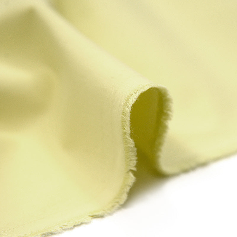 Coton fin uni jaune pâle