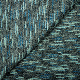 Blue and black graphic and black hairy fancy fancy