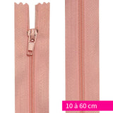 Cierre de nylon no separable de 10 a 60 cm de rosa