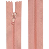 Cierre de nylon no separable de 10 a 60 cm de rosa