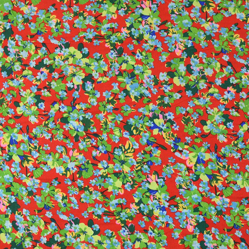 Microfibre imprimée majestueux fond rouge