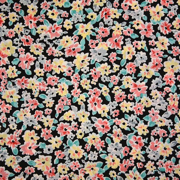 Microfibre imprimée Alca fond noir