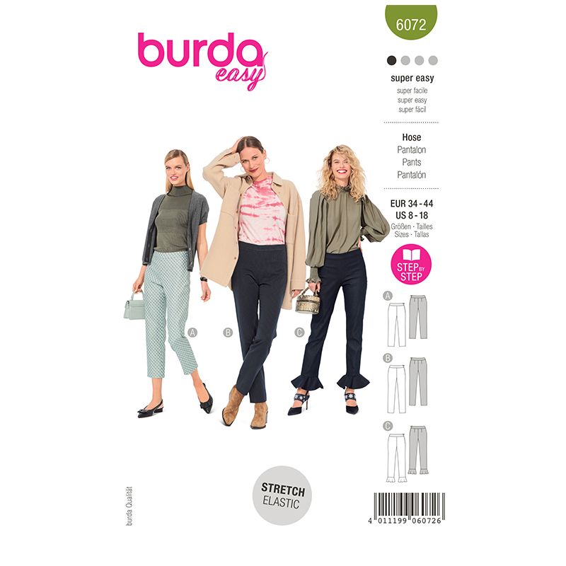 Patron Burda n°6072 : pantalon super facile