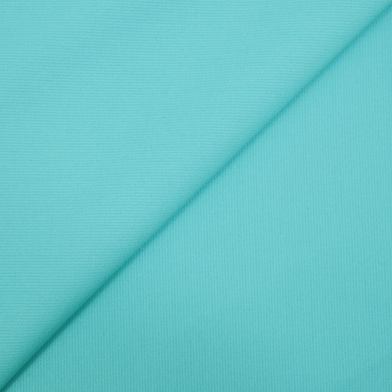 Piqué de coton milleraies turquoise Coupon 45x45 cm