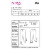 Patron Burda n°6103: Pantalon