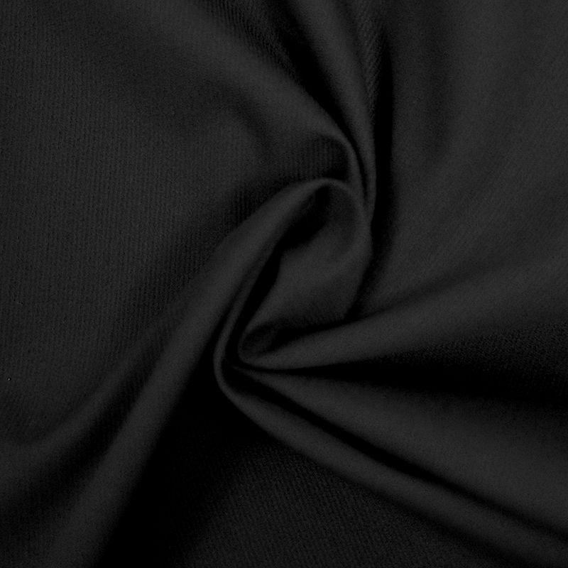 Piqué de coton milleraies noir Coupon 45x45 cm