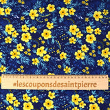 Microfibre imprimée pluie d'amour fond marine
