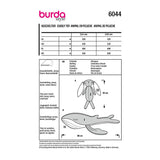 Patron Burda n°6044 : Animal en peluche, Lapin et Baleine