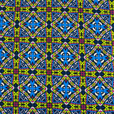 Coton imprimé dans un monde parallèle bleu