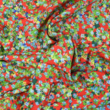 Microfibre imprimée majestueux fond rouge