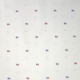 Piqué de coton imprimé drapeaux français Coupon 45x45 cm
