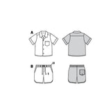Patron Burda n°9285 Enfant : Chemise & Pantalon