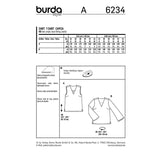 Patron Burda n°6234 : Blouse – top – encolure en V