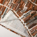 Coton imprimé journal sépia