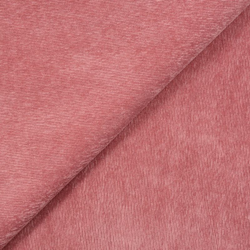 Velours polyester côtelé rose