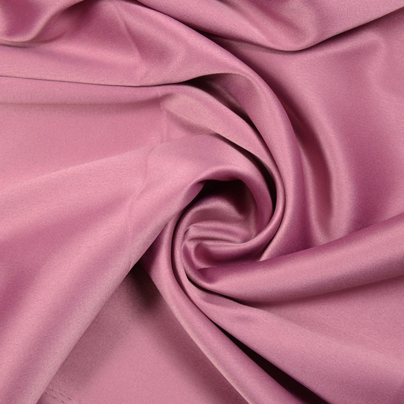 Crêpe satin polyester vieux rose