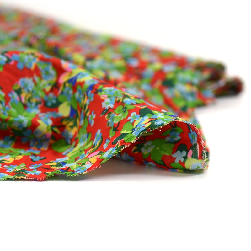 Microfibre imprimée majestueux fond rouge