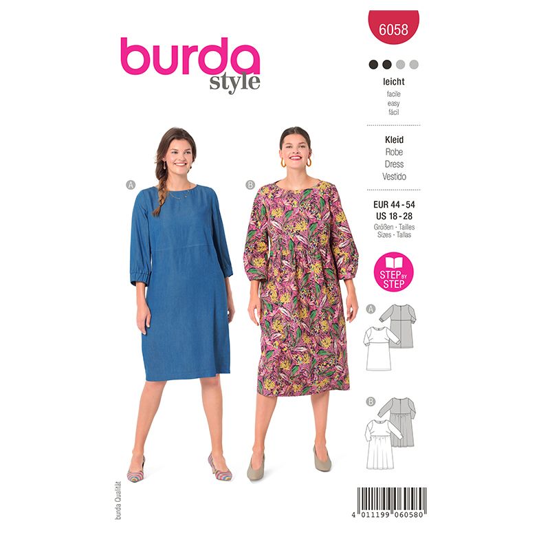 Patron Burda n°6058 : Robe