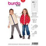 Patron Burda n°9290: Veste et manteau zippés enfant