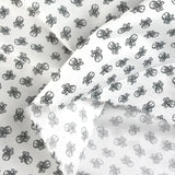 Coton imprimé pirate 1cm fond blanc